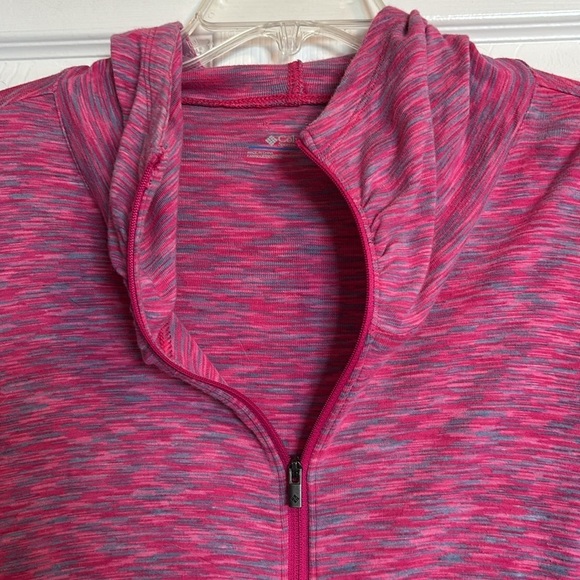 Columbia women’s pink full zip lightweight hoodie sweatshirt size medium - Picture 2 of 8